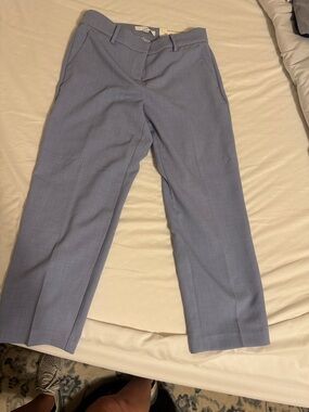 LOFT Light Blue Ankle Cropped Dress Pants